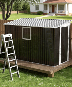 4x9 FT Metal Garden Shed