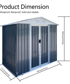6x4 FT Outdoor Storage Sheds