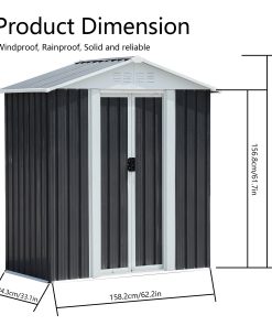 5x3 FT Sliding Door Garden Shed