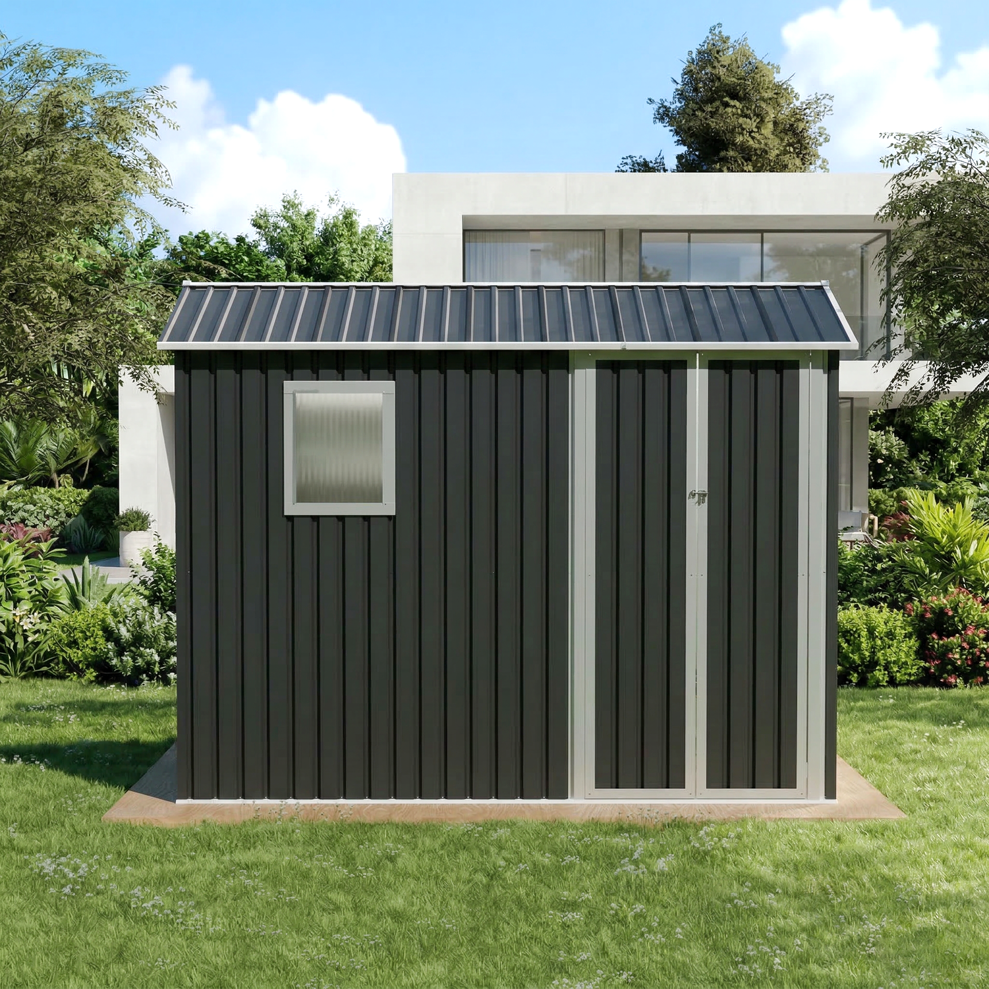 9x6 FT Metal Garden Storage Shed