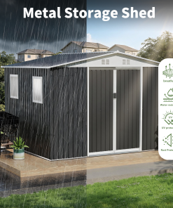 12x10 FT Metal Garden Shed
