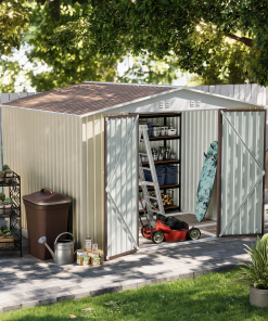 10x8 FT Metal Garden Shed with Door