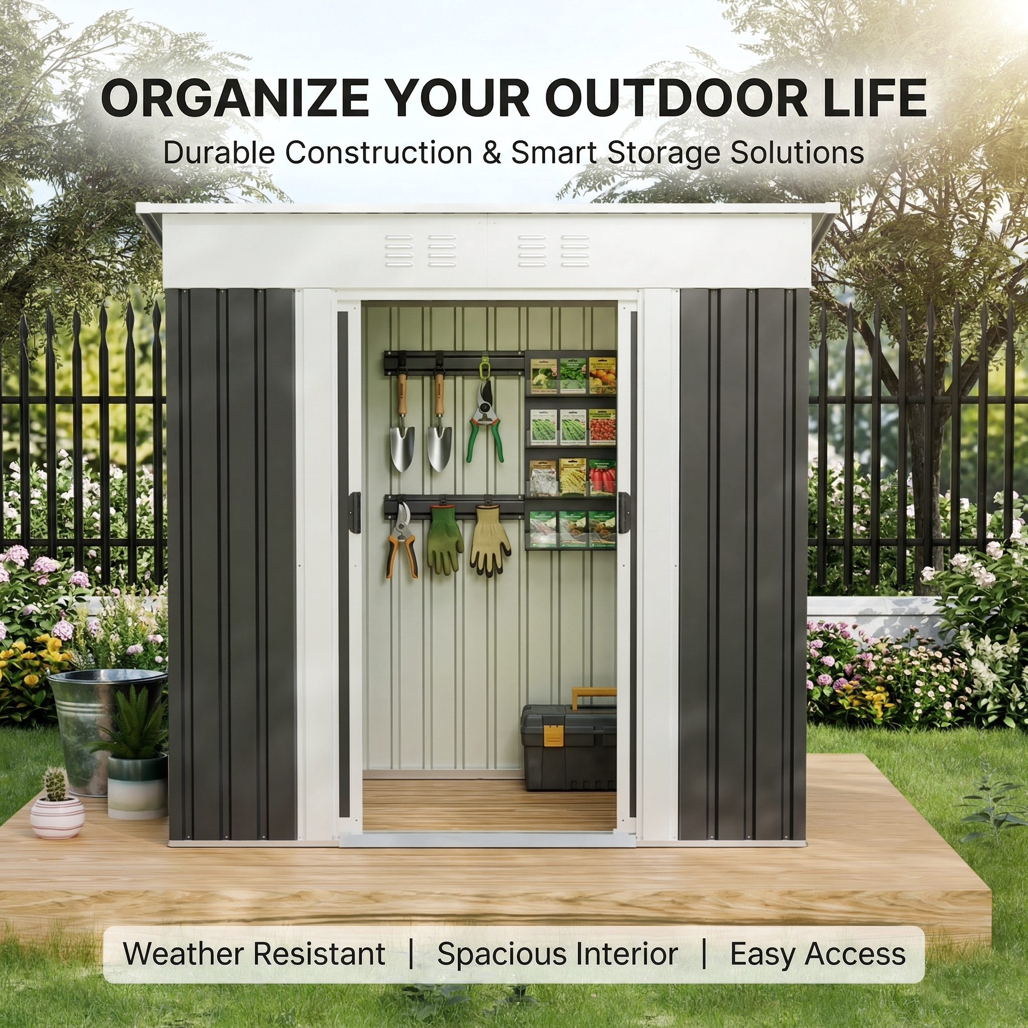 6x4 FT Garden Shed