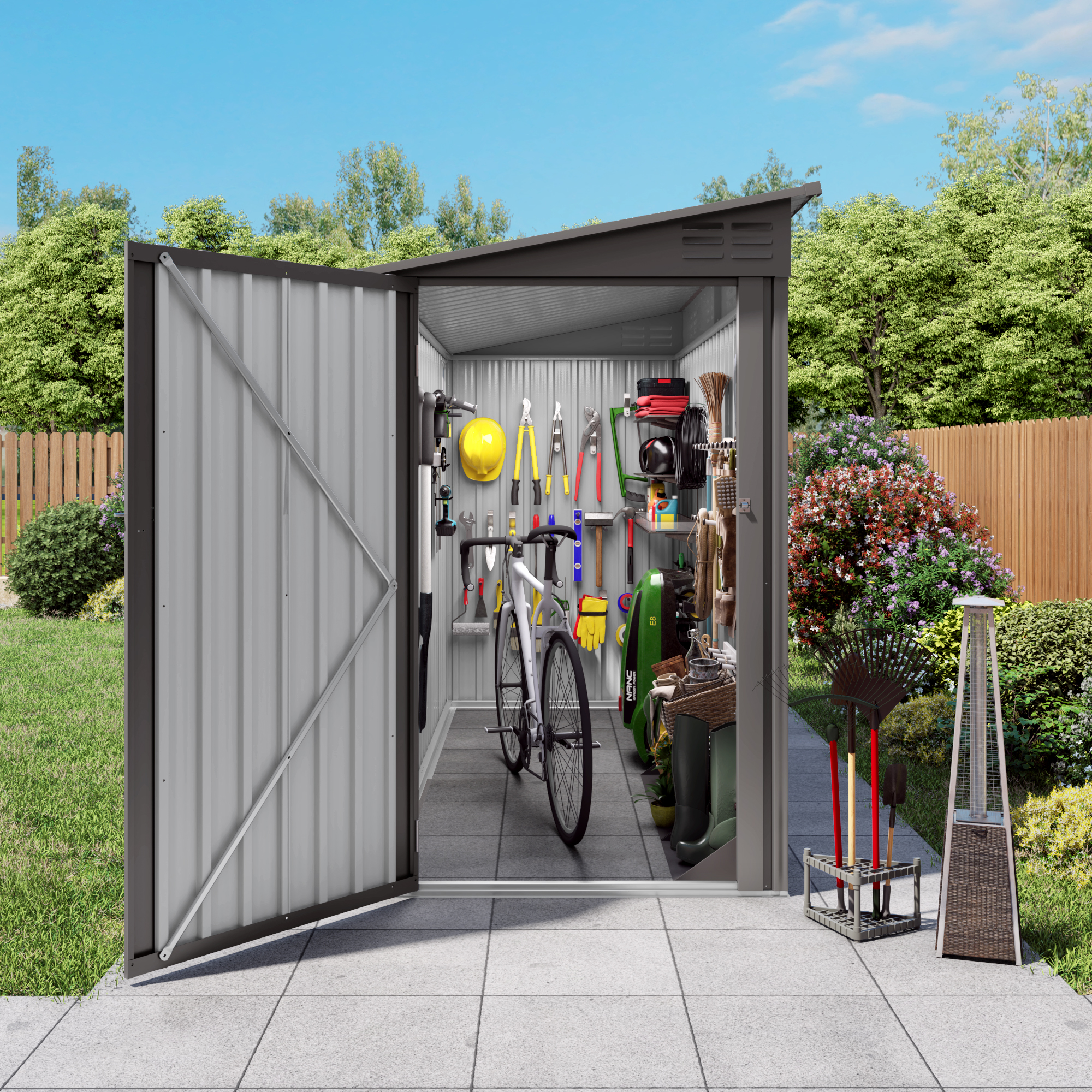 4x9 FT Metal Lean to Shed