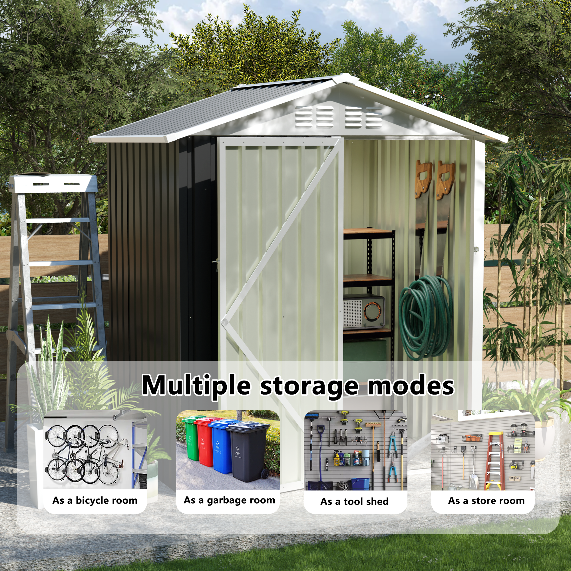 5.4x4.27 FT Outdoor Storage Shed