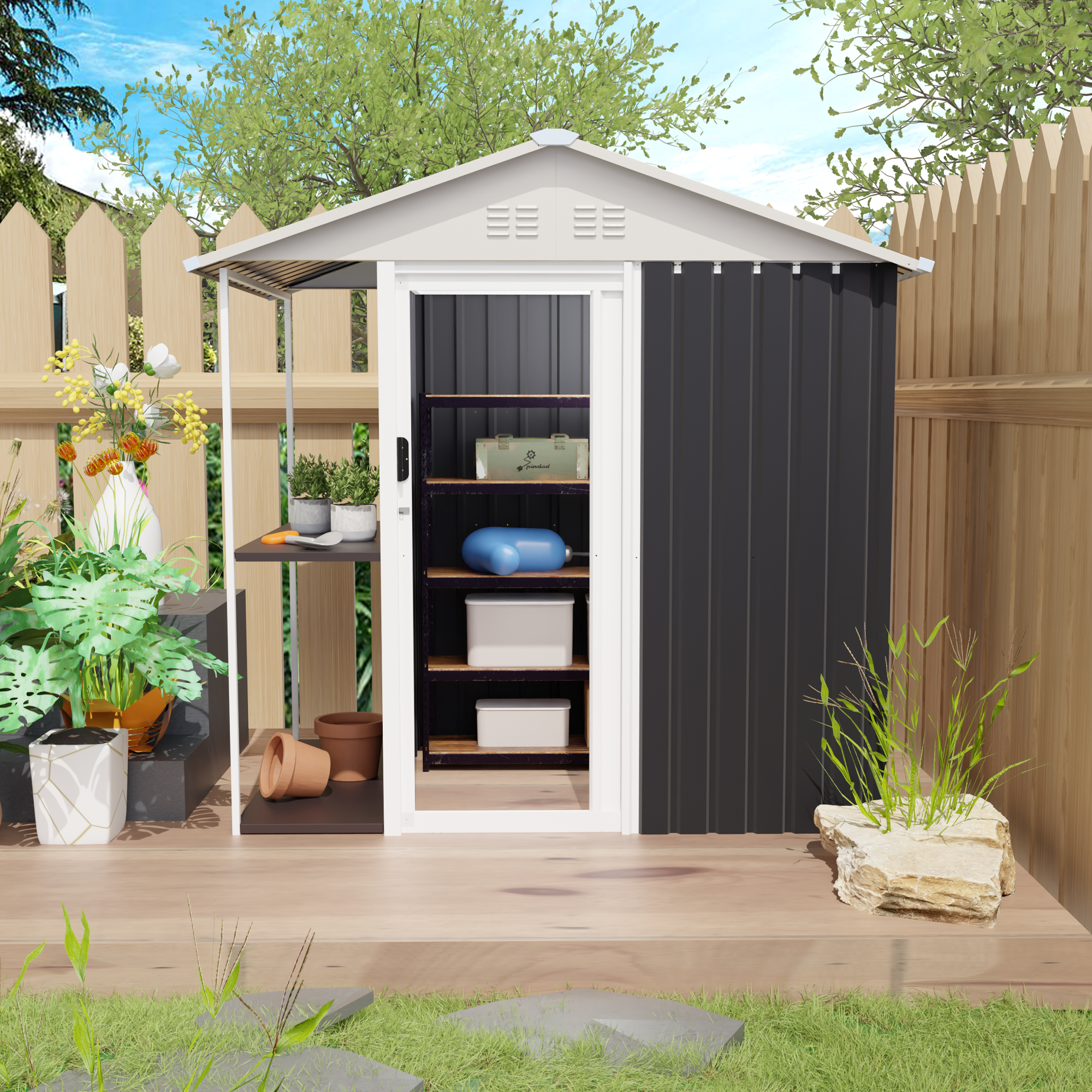 6x4 FT Outdoor Storage Shed
