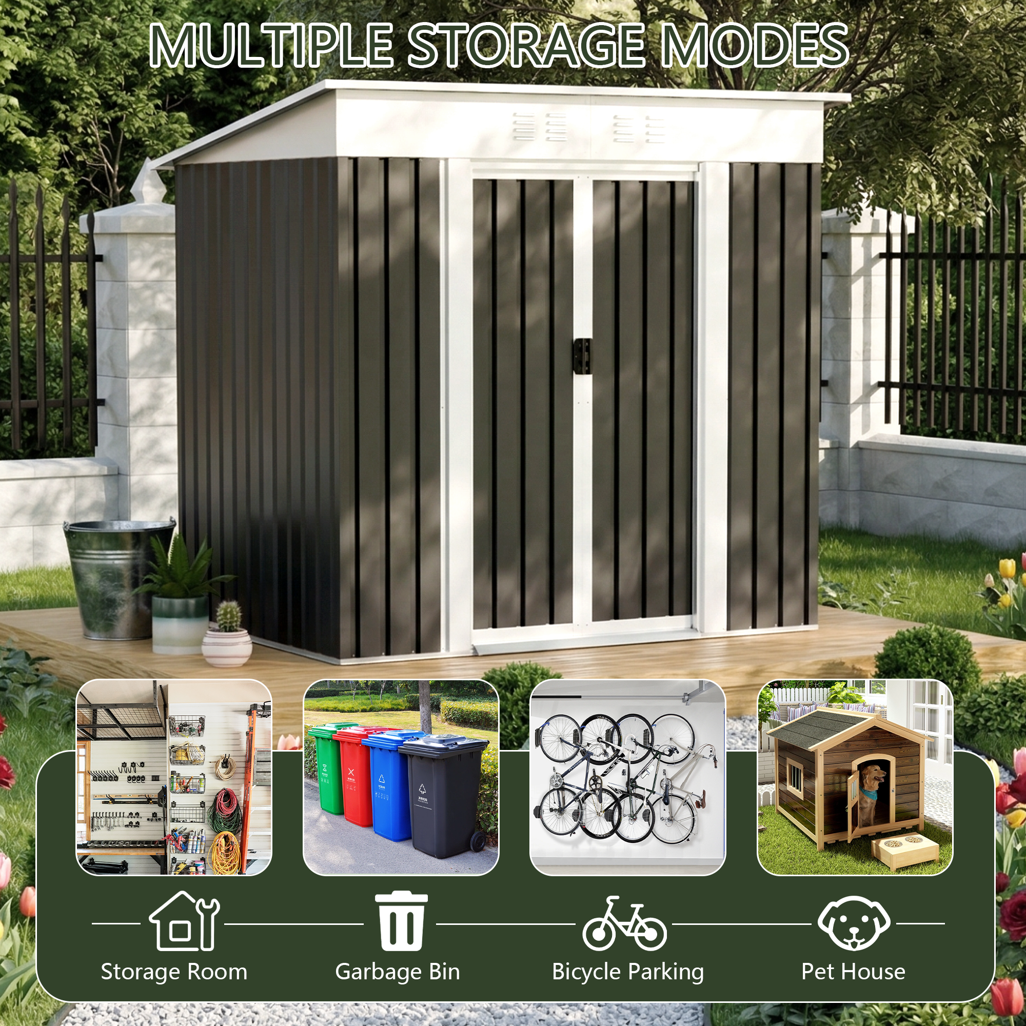 6x4 FT Garden Shed