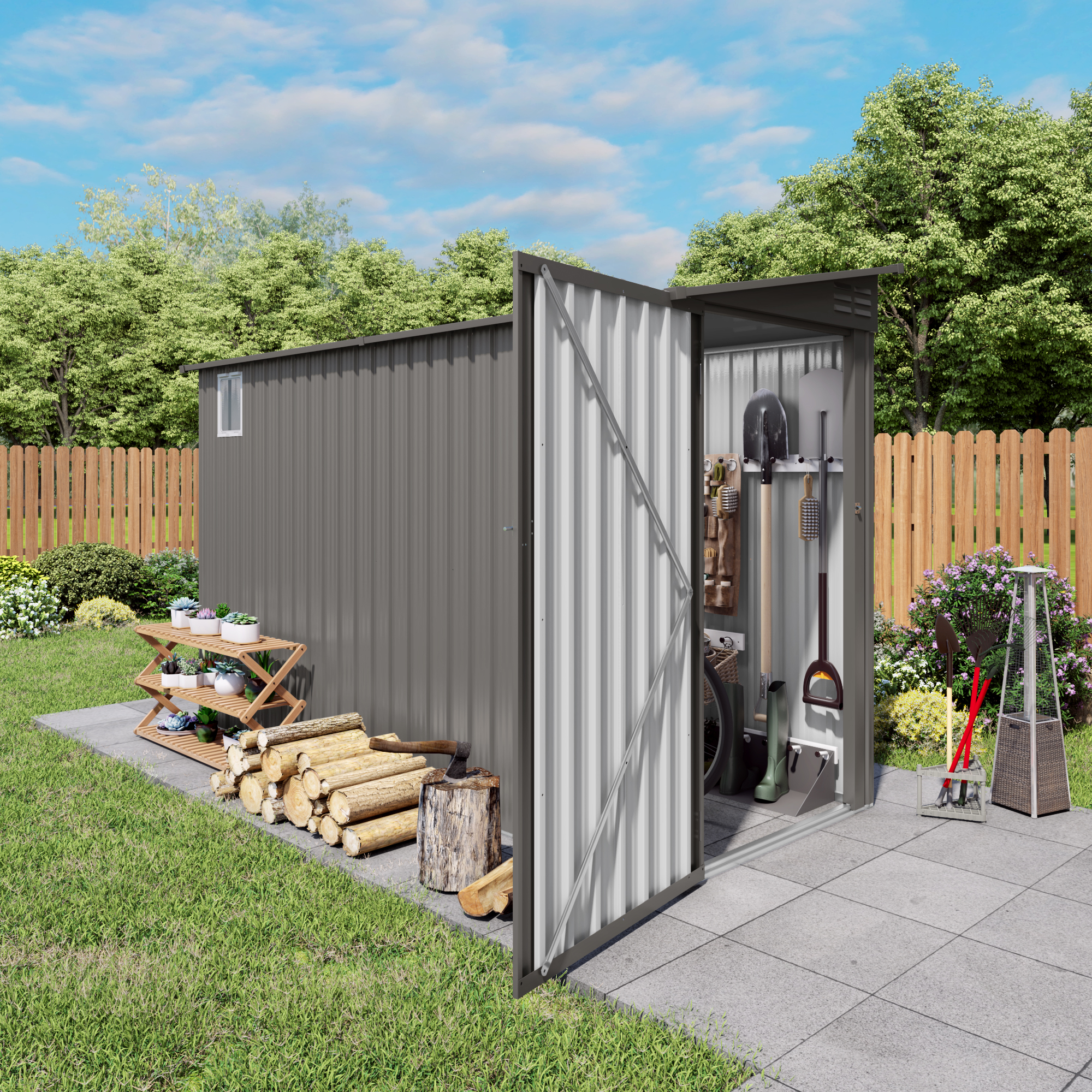 4x9 FT Metal Lean to Shed