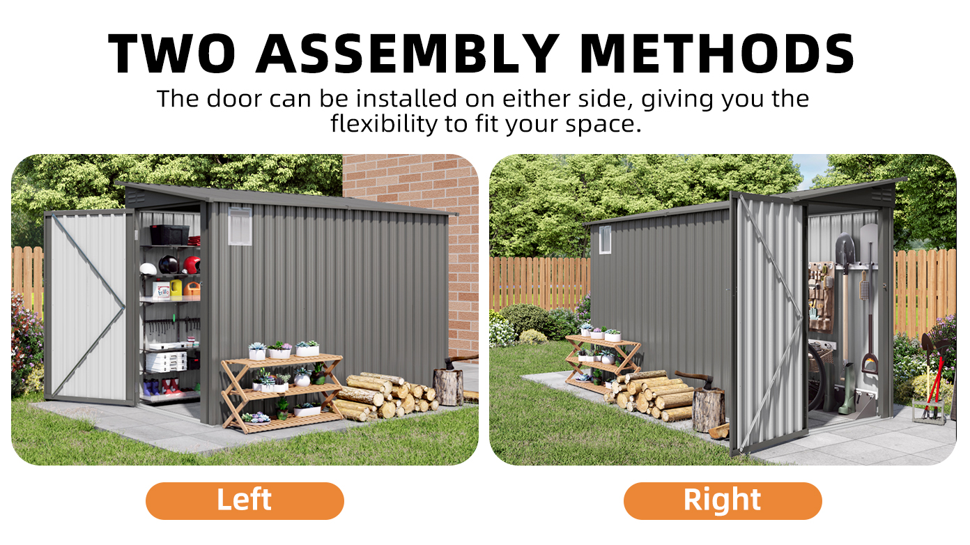 4x9 FT Metal Lean to Shed