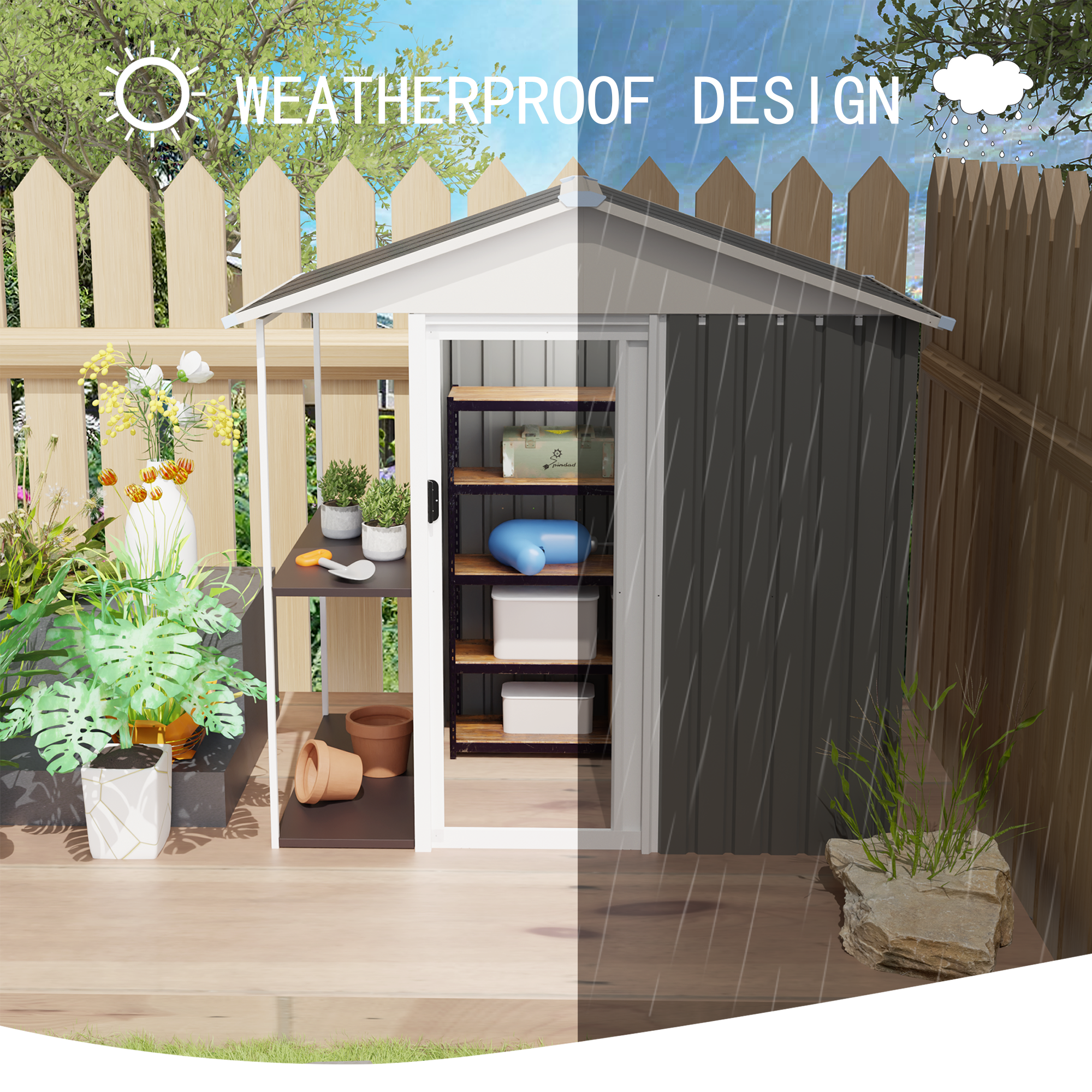 6x4 FT Outdoor Storage Shed