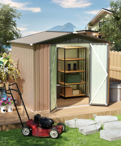 8x6 FT Metal Garden Shed