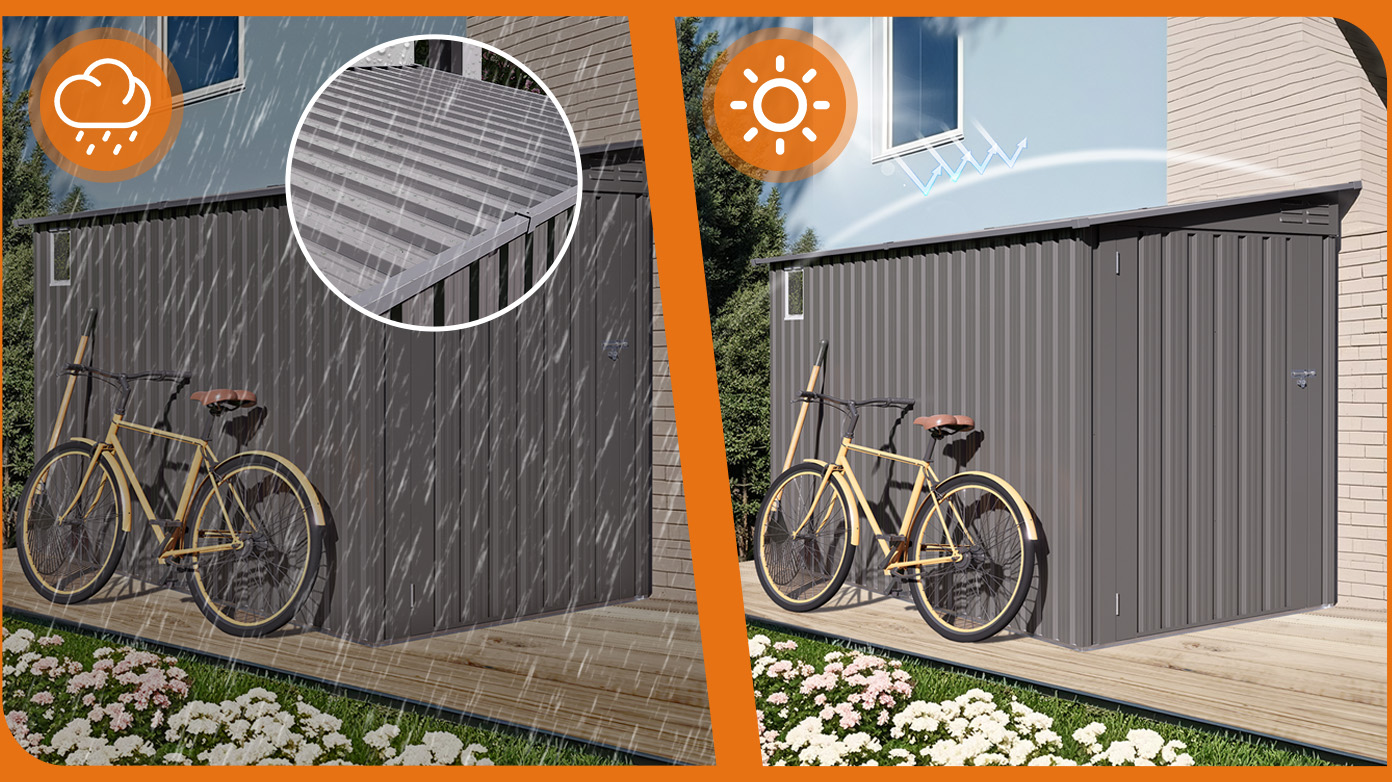 4x9 FT Metal Lean to Shed