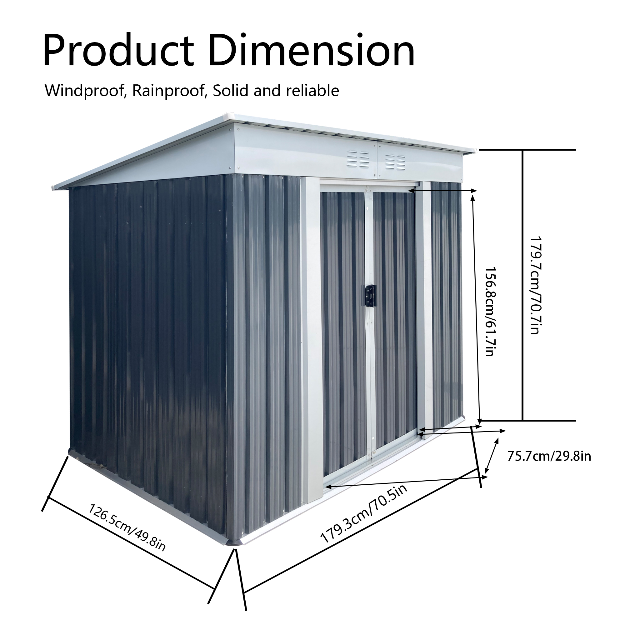 6x4 FT Outdoor Storage Sheds